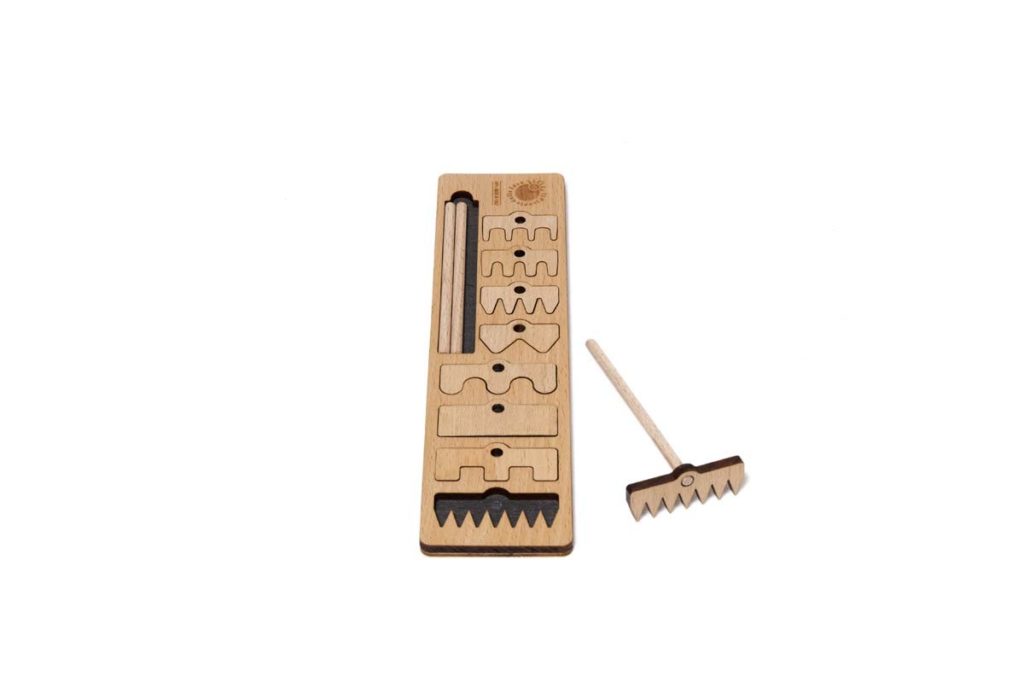 Giardini Zen – Set rastrellini zen, prodotto artigianale in legno, Il Pianeta delle Idee