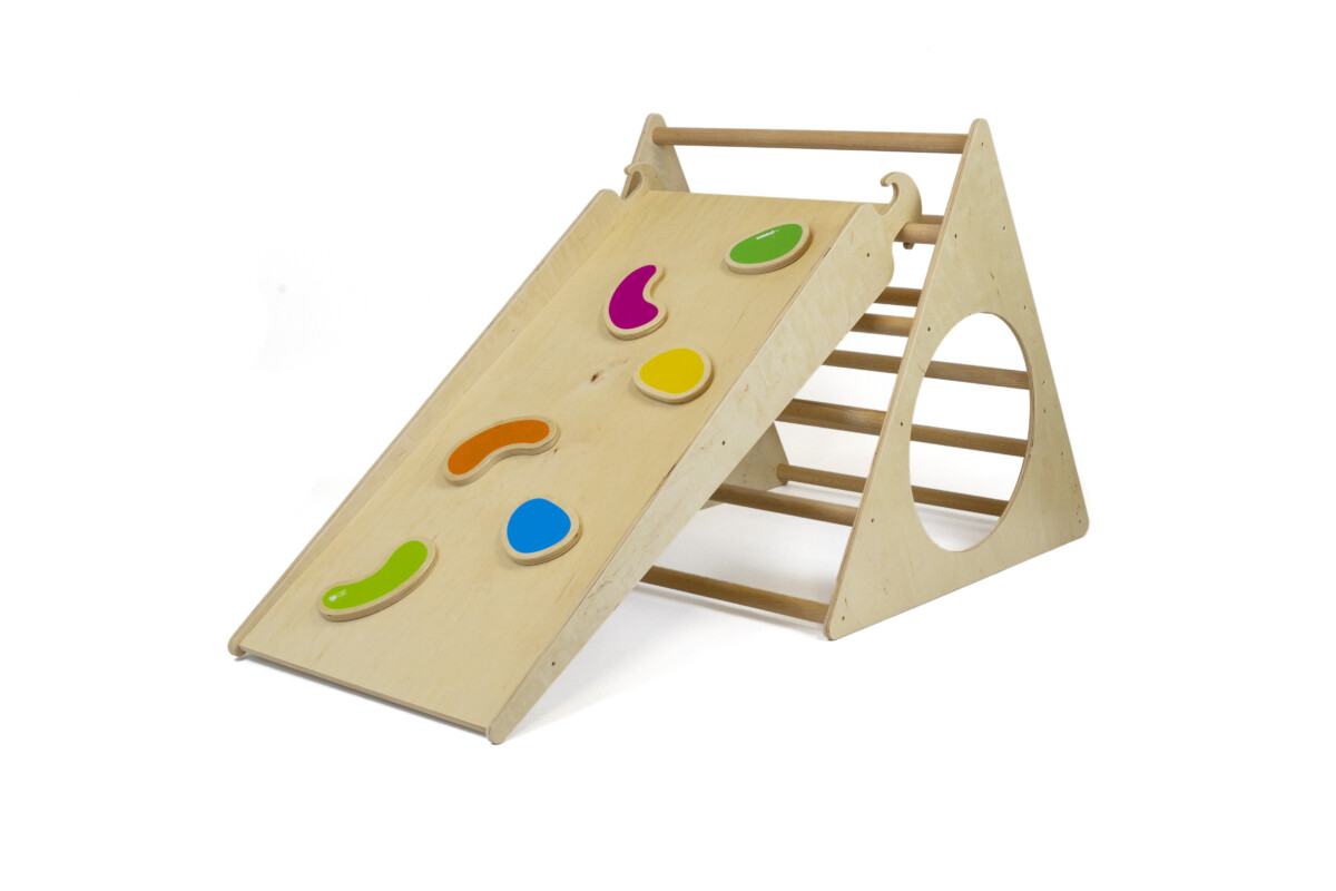 Triangolo di Pikler con Scivolo - Wood for Kids - Il Pianeta delle Idee